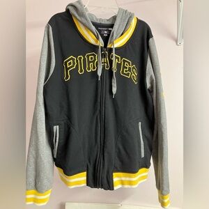 Pittsburgh Pirates Hoodie, Women’s, Size L, Black/Gray, by MLB